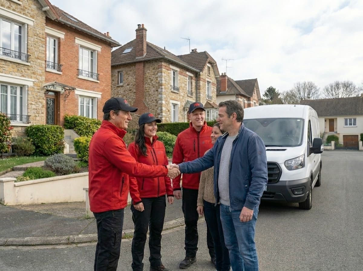 Équipe Le Congélo Thermique avec clients satisfaits